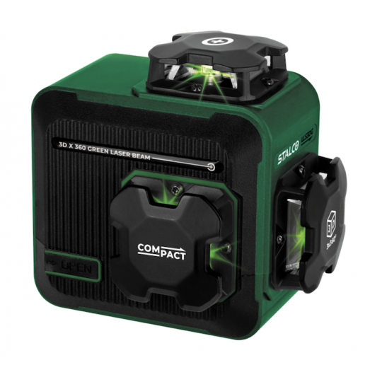  Lazerinis matuoklis STALCO 360 žalias LLS3DG