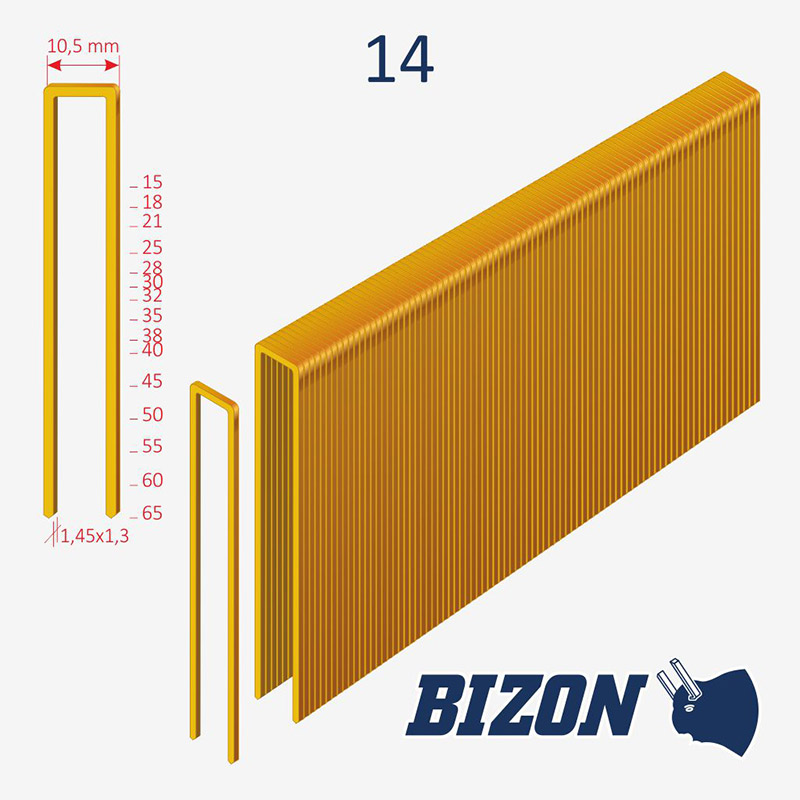 Metalinės kabės Bizon 14 tipo