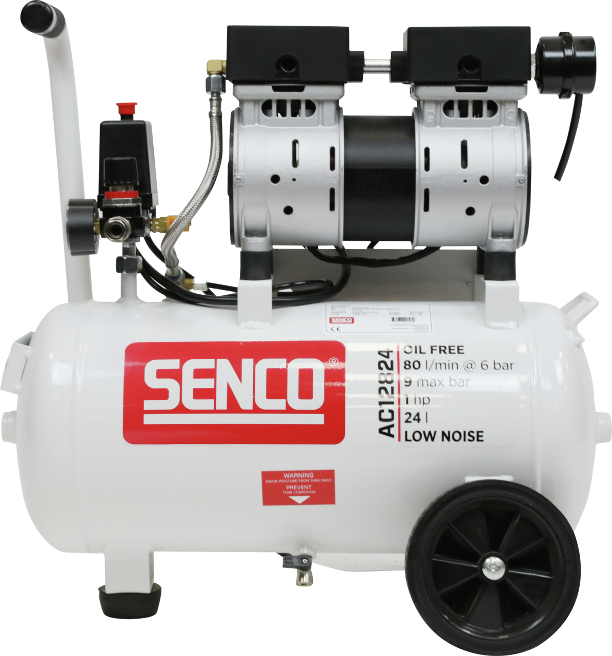 Tylus oro kompresorius 24 l, AC12824, SENCO