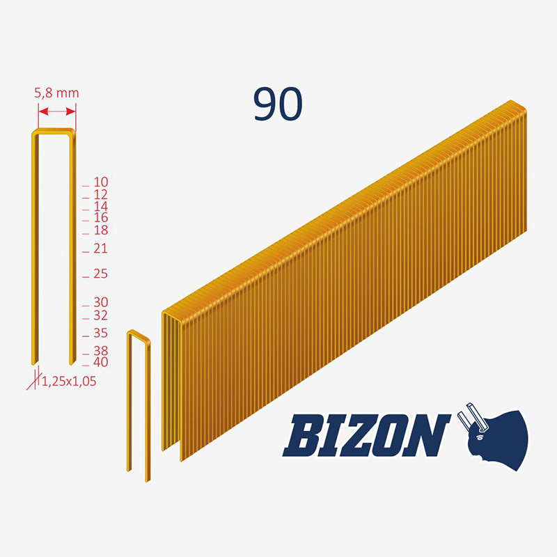 Metalinės kabės Bizon 90 tipo