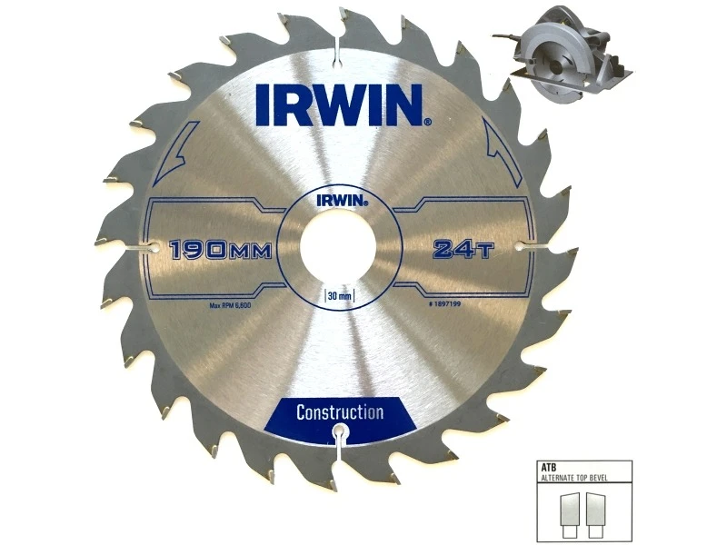 Medžio diskas IRWIN 190x30(20;16)x40T