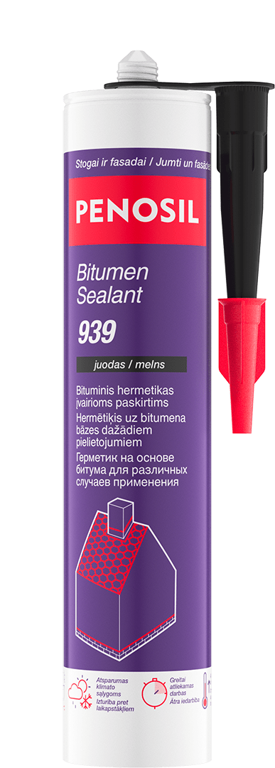 Penosil Bitumen Sealant juodas 939 bituminis hermetikas 300ml.
