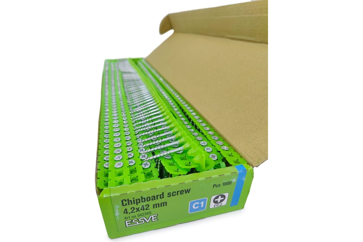 Sraigtai OSB plokštėms 4,2x42 juostose 