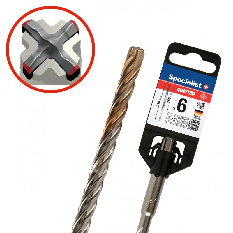 SPECIALIST+ keturg. grąžtas QUATTRO, 6/150x210 mm