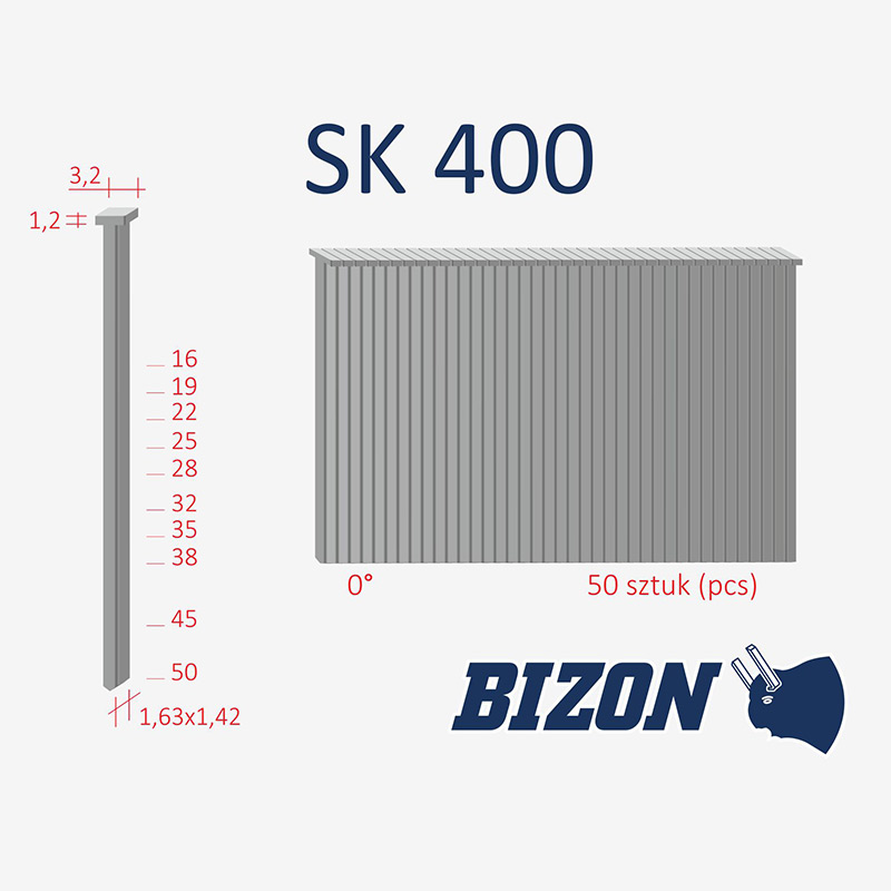 Metalinės vinutės Bizon 400 tipo